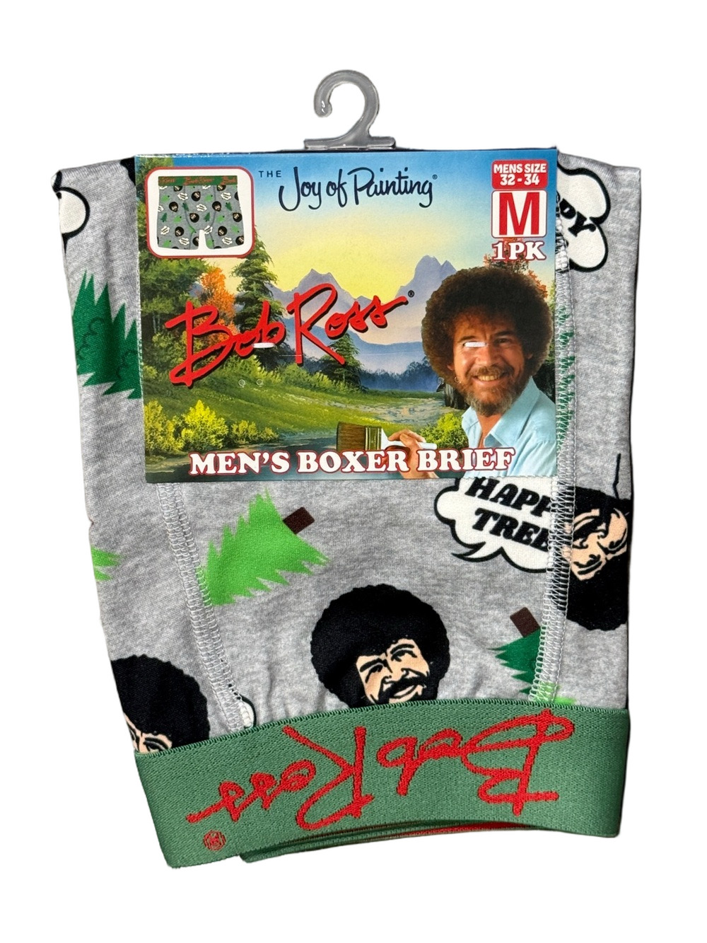 Mens Bob Ross Licensed Boxer Briefs - Size Medium - NWT